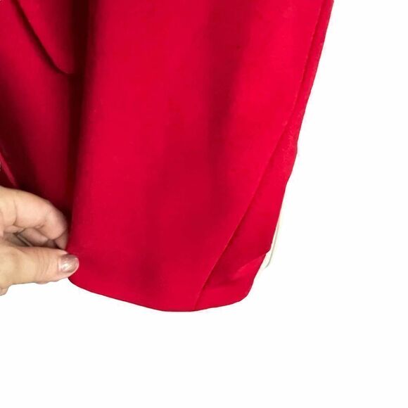 Anne Klein ~ beautiful red blazer ~ attached belt ~ size 14 - Picture 5 of 13